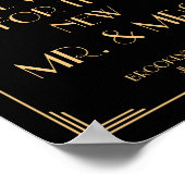 Black Art Deco Gatsby Guestbook Sign 8x10 Poster (Hoek)