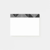 Black Art Deco Lines Post-it® Notes (Voorkant)