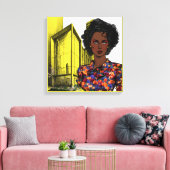 Black Art Wall Art Canvas Afdruk (Insitu (Woonkamer))