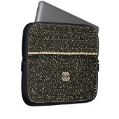 Black Artisan Crochet Artisan Imprimer sac électro (Devant droit)
