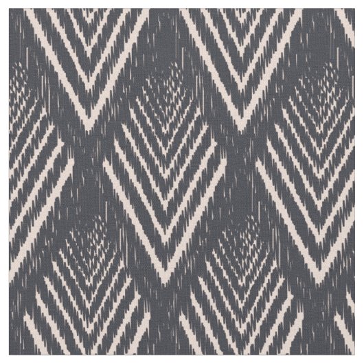 Black Ascending Ikat Pattern Stof (Close Up)