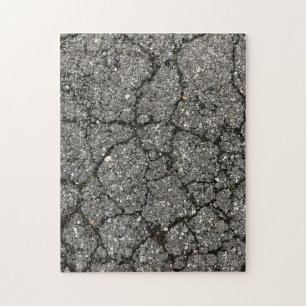 Black Asphalt Street Paving Cement Legpuzzel