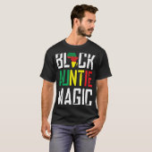 Black Auntie Magic Aunt Godmoeder African Origin T-shirt (Voorkant volledig)