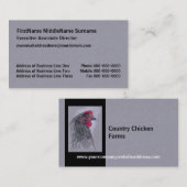 Black Australorp Hen Visitekaartje (Voorkant / Achterkant)