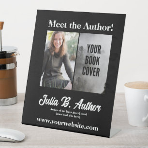 Black Author Book Signing of Book Launch Promotie Reclamebord Met Voetstuk