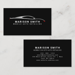 Black Auto Detailing, Auto Reparatie Logo Black Be Visitekaartje