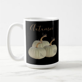 Black Autumn White Pumpkins Thanksgiving Koffiemok