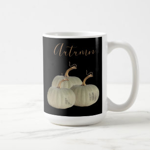 Black Autumn White Pumpkins Thanksgiving Koffiemok
