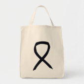 Black Awareness Ribbon Custom Art Canvas tas (Voorkant)