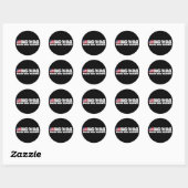 Black Back-to-back Amerikaanse Champs Ronde Sticker (Vel)