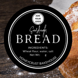 Black Bakery Sourdough Bread Add logo Sticker
