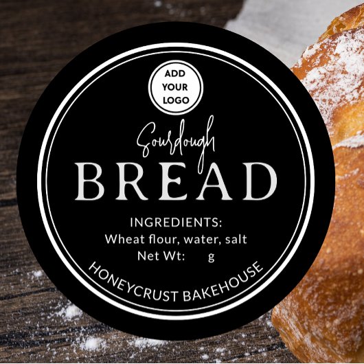 Black Bakery Sourdough Bread Add logo Sticker