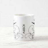 Black Ballerina & Music Notes Café Mug (Centre)