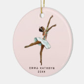 Black Ballerina Specialized Nutkraker Ballet Keramisch Ornament (Links)