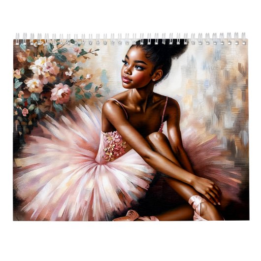 Black Ballerinas Ballet Art Calendar Kalender (Achterkant)