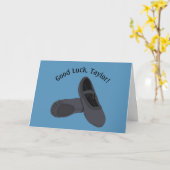 Black Ballet Shoes Dance Overweging Good Luck Kaart (Gele Bloem)