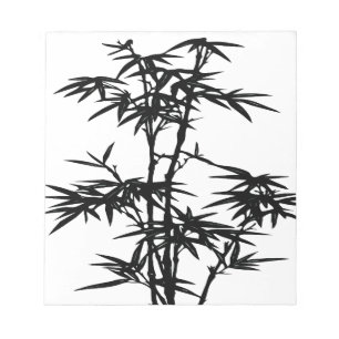 Black Bamboo Silhouette Notitieblok