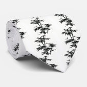 Black Bamboo Silhouette Stropdas (Opgerold)