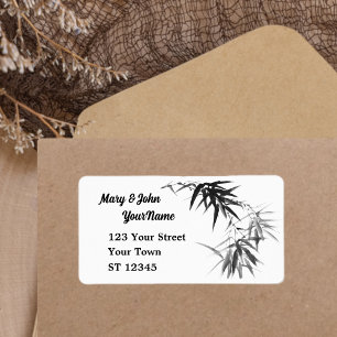 Black Bamboo Twig Etiket