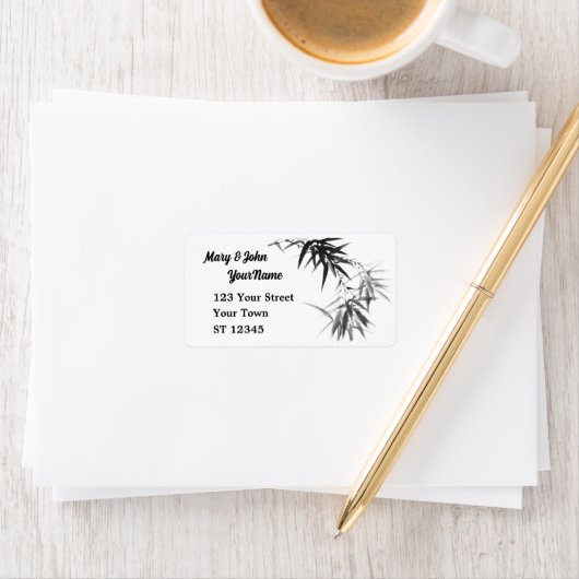 Black Bamboo Twig Etiket (Insitu)