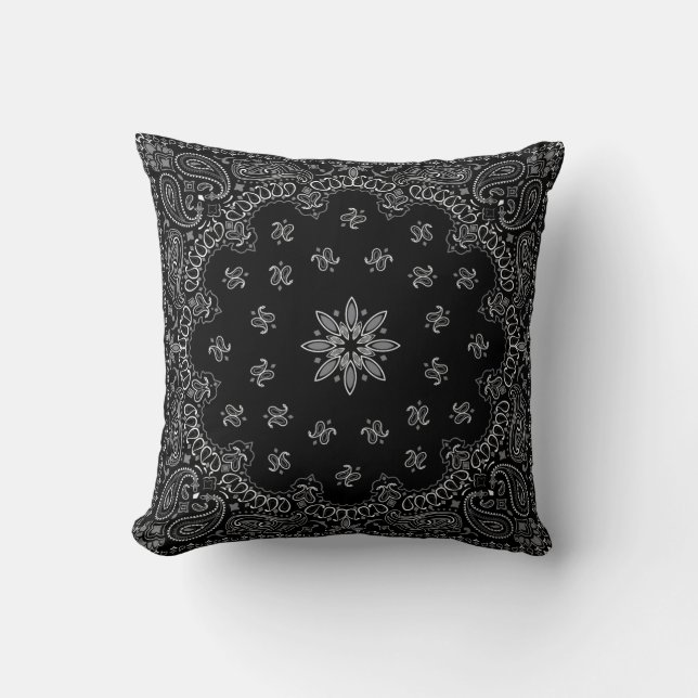 Black Bandana Kussen (Voorkant)