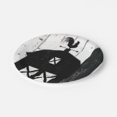 Black Barn White Wood Rustic Farmhouse Weddenschap Papieren Bordje (Gekanteld)