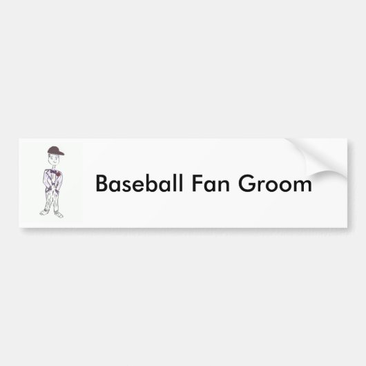 Black Baseball Pet Groom Bumpersticker (Voorkant)