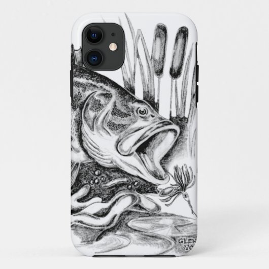 Black bass Case-Mate iPhone case (Achterkant)