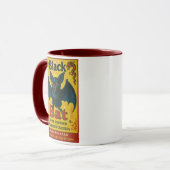 Black Bat Firecracker Vintage Mug (Devant gauche)