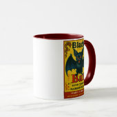 Black Bat Firecracker Vintage Mug (Devant droit)