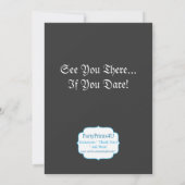 Black Bat Spooky Halloween Birthday Party Invite Kaart (Achterkant)