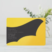 Black Bat Wing Halloween Party Kaart (Staand voorkant)