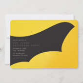 Black Bat Wing Halloween Party Kaart (Voorkant)