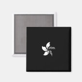 Black Bauhinia Wilted Petals Flag Hong Kong Magneet (Voorkant / Achterkant)