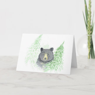 Black Bear Christmas Feestdagen Kaart