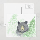 Black Bear Christmas Feestdagenkaart (Voorkant / Achterkant)