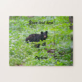 Black Bear in forest Legpuzzel (Horizontaal)