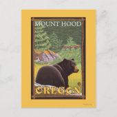 Black Bear in Forest - Mount Hood, Oregon Briefkaart (Voorkant)