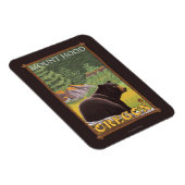 Black Bear in Forest - Mount Hood, Oregon Magneet (Rechterzijde)