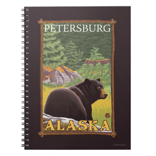 Black Bear in Forest - Petersburg, Alaska Notitieboek (Voorkant)