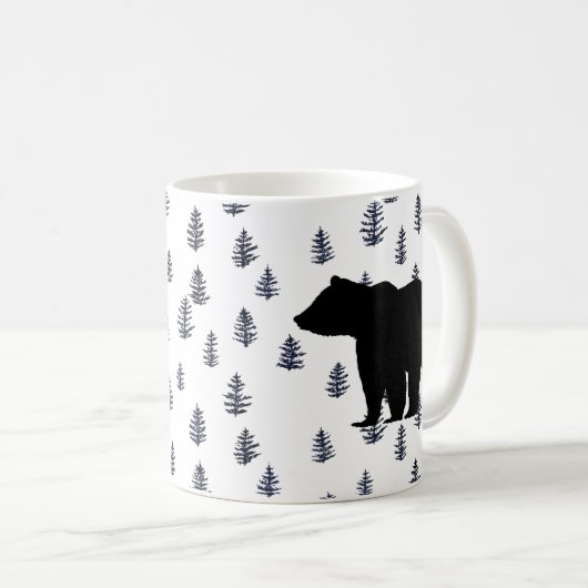 Black Bear Mountain Wilderness Coffee Mug (Devant droit)