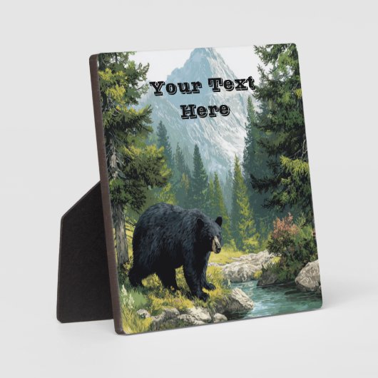 Black Bear Nature Fotoplaat (Voorkant)