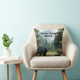 Black Bear Nature Pillow Kussen