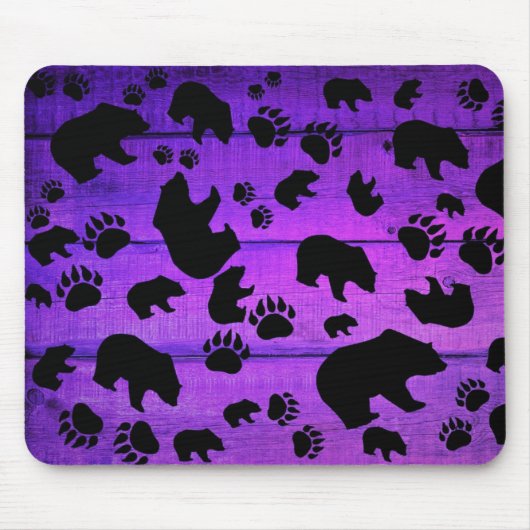 Black Bear Paws Muismat (Voorkant)