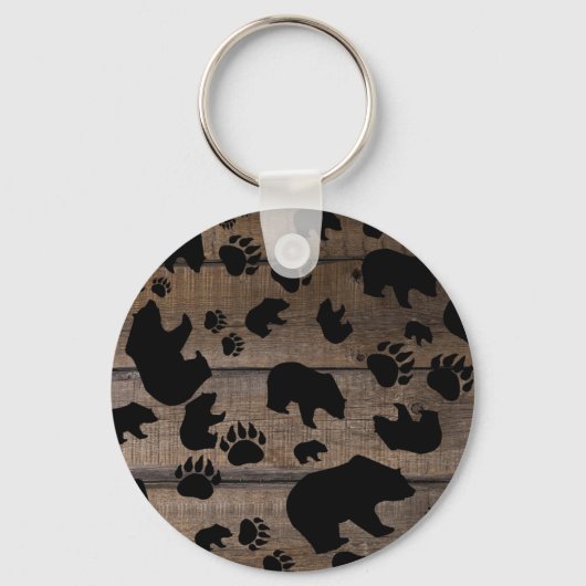 Black Bear Paws Sleutelhanger (Voorkant)