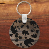 Black Bear Paws Sleutelhanger (Voorkant)