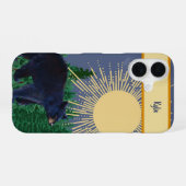Black Bear Phone Case iPhone 16 Hoesje (Achterkant horizontaal)