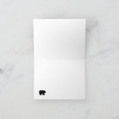 Black Bear Rustic Card Taille de la carte de voeux (Intérieur)
