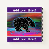Black Bear Spirit Northern Lights Carnet (Dos)