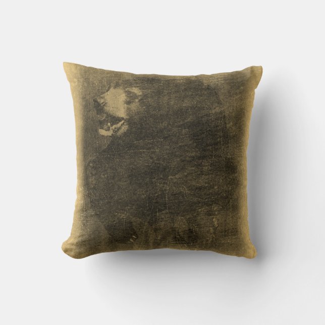 Black Bear Vintage Art #2 Coussin (Recto)